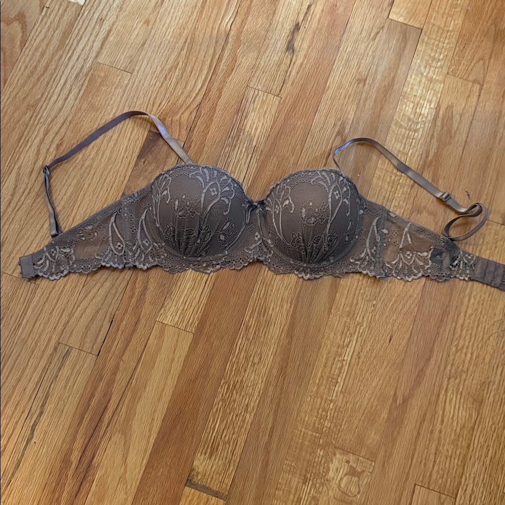 Lace Underwire Bra in Light Brown